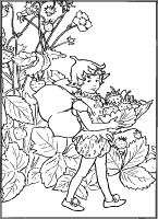 A coloring page of elves